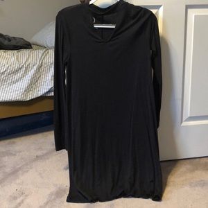 Black Long Sleeve Cutout Dress